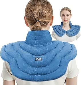 Amazon.com: MORLIDEN Neck Heating Pad Microwavable for Shoulders, Warmer Wrap Microwave Heating Pad for Neck and Shoulders for Pain Relief (Light Blue) : Health & Household