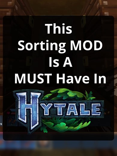 This Sorting Mod Is A MUST HAVE In Hytale #Hytale #hytaletips #fyp #minecraft #hytalegame