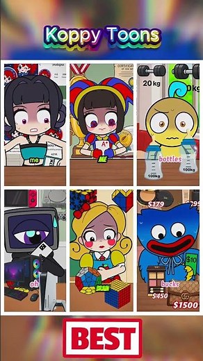 POPPY PLAYTIME: Ultimate 6 Panel Challenge Compilation! 📱 #poppyplaytime #animation #challenge