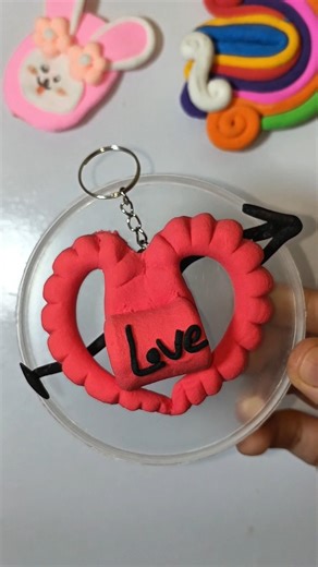 Diy red ♥️ heart satisfying #oddlysatisfying #ytshorts # love key chain