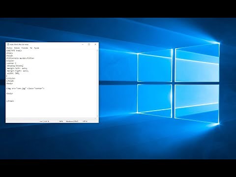 COMO CENTRAR una IMAGEN en HTML BLOC DE NOTAS