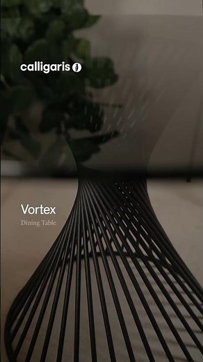 VORTEX: Dining Table with Round Top and Central Metal Base