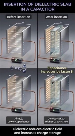 Capacitor in 3D Animation l How dielectric slab effects the capacitance l Dielectric increase charge
