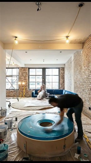 OMG BLUE VOLCANO EPOXY TABLE AND🔥💙 ROOMTRANSFORMATION#roomdecor#asmr #shorts #interiordesign#shorts