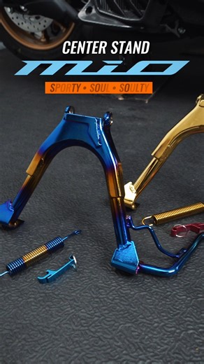 Titanium Center Stand For Mio #surfymotorcyclephilippines #miosporty #miosoul #miosoulty #yamahamio | Surfy Motorcycle