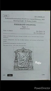 TCC Drawing higher 2023 paper 1 Free hand drawing