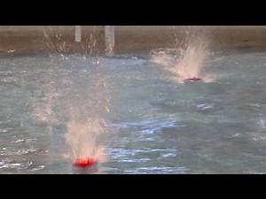 RC racing boats in the large water basin | Model building Trade Fair Model South Stuttgart 2016