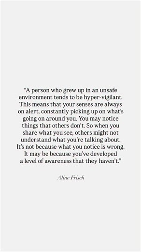 Hyper-vigilance, a common response to early #trauma, trains the mind to scan constantly for subtle cues. While this skill can feel exhausting, it also reflects an extraordinary capacity for #awareness. People who grew up navigating unpredictable situations often develop a finely tuned sensitivity to tone, microexpressions, and shifts in energy that most overlook. What began as a #survivalmechanism can, in adulthood, appear as “overreacting” or “seeing too much,” when in reality it’s a long-pract