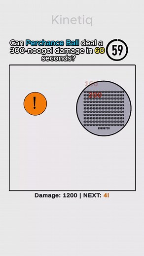 Can Perchance Ball deal a 300-noogol damage in 60 seconds? #satisfying #simulation #physics #animation #mathematics