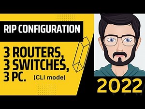 RIP configuration on 3 routers, 3 Switches, 3 PC | Cisco Packet Tracer