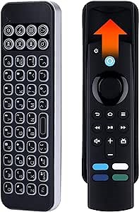 iPazzPort Mini Bluetooth Wireless Companion Keyboard Remote Controller for Smart TVs Stick, Streaming Players, Flip & Grasp Fire TV 30BR Backlit