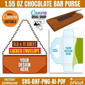 Chocolate Bar Purse Template: Candy Wrapper Label (digital Download) - Etsy