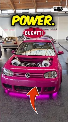 VW Golf 4 with a TWIN TURBO V8 is INSANE #volkswagen #cartok