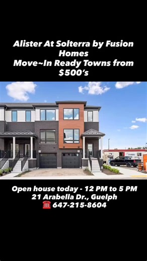 ✨ Townhomes at Alister at Solterra – South Guelph ✨ 🏡 Stacked Towns from the $500s 🏘 Traditional Towns from the $700s 📍 Visit our Presentation Centre: 21 Arabella Dr., Guelph 🔑 Tour 10 Beautiful Model Homes! 📞 Call Danielle at 647-215-8604 for details. #GuelphRealEstate #NewHomesGuelph #TownhomesForSale #AlisterAtSolterra #SouthGuelphLiving #RealEstateCanada #ModelHomes #NewBuildCommunity #GuelphHomes | Danielle Dumay Real Estate
