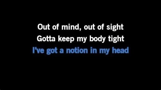 Karaoke Out of Mind, Out of Sight - Models - CDG, MP4, KFN - Karaoke Version