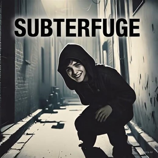 Subterfuge-a secret, usually dishonest, way of behavingगुप्त, प्राय: अनुचित आचरण