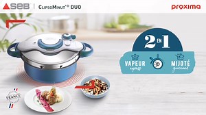 ✨ SEB ClipsoMinut’®️ DUO 5L : rapide, pratique, 2-en-1. 🍲 Cuisson lente ou express en un seul geste. ⏱️ 2x plus rapide et jusqu’à 80 % de vitamines préservées. 🇫🇷 Fabrication française, sécurité renforcée, ouverture facile d’une main. 🧼 Compatible tous feux nettoyage simple. 📚 Plus de 500 recettes (livre appli). ⚡ Jusqu’à 50 % d’énergie économisée. 👉 L’alliée parfaite pour des repas délicieux au quotidien. اطلبه الآن على متجرنا الإلكتروني بروكسيما مع التوصيل https://proxima.market/product/