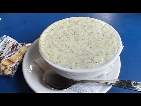 The REAL Boston Clam Chowder! Boston Sail Loft Review!!