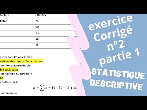 statistique descriptive Exercice corrigé n 2