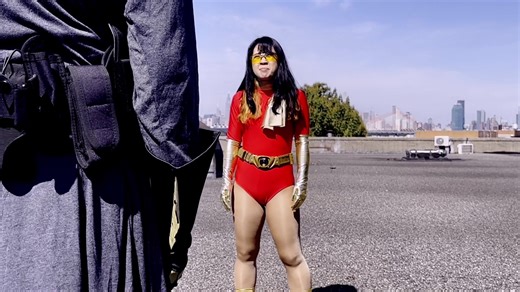 “Bionic Star”! The bionic superheroine tracks down an evil scientist and must battle him and his dinossaur henchman. Check it out at https://ultraheroix.com #ultraheroix #superheroine #fanfilm #superheroineperil #sentai #kaiju #superhero