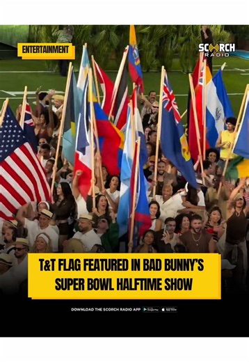 Trinidad and Tobago’s flag was among the dozens representing countries from across the Americas during Bad Bunny’s headline performance at the Super Bowl LX halftime show on Sunday at Levi’s Stadium in Santa Clara, California. Flags of nations from North, Central and South America, including several Caribbean countries, were carried behind the Puerto Rican star as he closed his set with a message of unity and inclusion. Bad Bunny’s 14‑minute show, performed largely in Spanish and featuring hits 