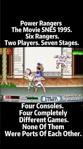 Power Rangers The Movie SNES - The Game Released One Month After The Film And Barely Resembled It