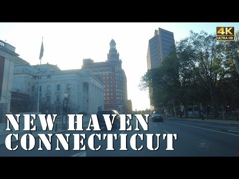 New Haven, Connecticut - [4K] Downtown Tour