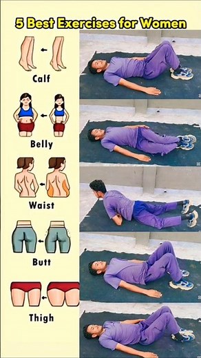 5 Best Exercises for Women | Full Body Fitness & Fat Loss 💪✨ #shorts