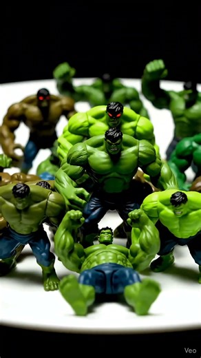 Miniature Hulk ASMR Hyper-Realistic Hulk Spills from Jar #aiart #aihulk #hulk #asmr #avengers
