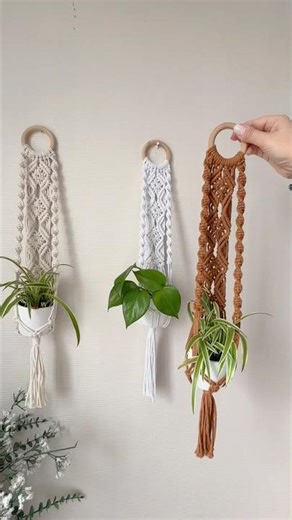 Suspension macramé facile pour plante 🌿Tutoriel rapide pour débutant. DIY macramé simple ⭐️