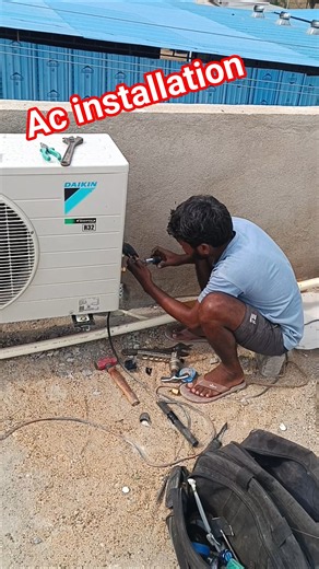 ac installation video vlog forget flayer nut | ac video | cassette ac installation #hvacrepair