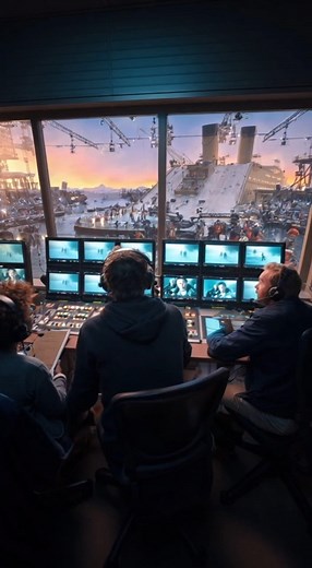 Scene of the ship crashing into the iceberg | Behind the scenes of Titanic #titanic #movie | Behind the Scenes