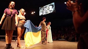Ukrainian circus seeking refuge in France perform