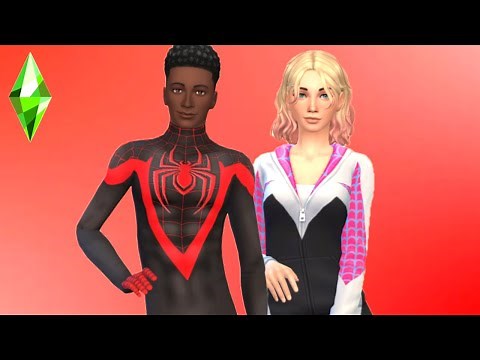 Miles Morales And Gwen Stacy [Spider-Man Across The Spider-Verse] : Create a Sim I Sims 4