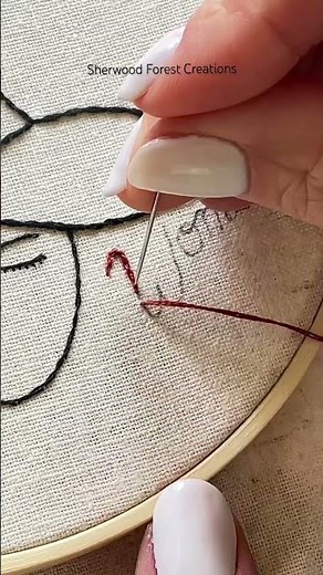 Embroidering letters with back split stitch - Embroidery Stitch Tutorial #embroiderystitches