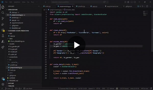 Customer Churn Prediction System with Machine Learning | Susovan Hati posted on the topic | LinkedIn