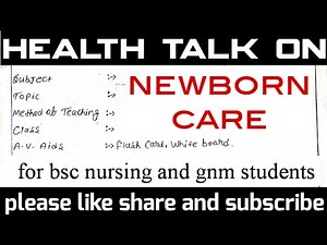 Health talk on Newborn care // obg /pediatrics/chn // for bsc nursing and gnm students☺️