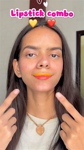 Yellow 💛 + Red ❤️ = Bold vibes 🔥Trying something different today 💄✨#MakeupExperiment
