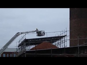 Shot Tower Chester on fire 22nd December 2015