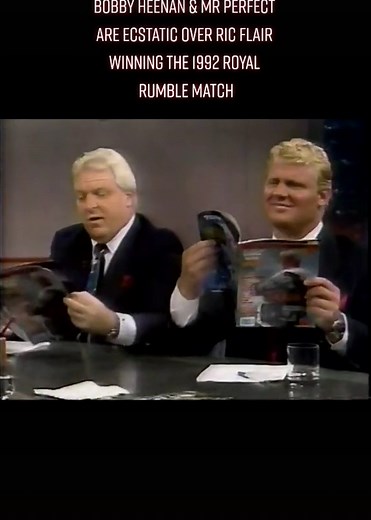 Bobby Heenan & Mr. Perfect Excited Over Ric Flair's 1992 Royal Rumble Win