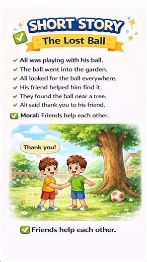 The Lost Ball | Fun English Story for Kids | Learn English Easily