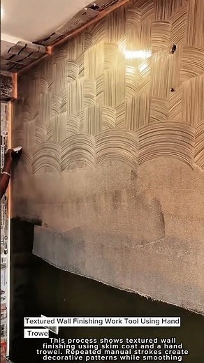 Textured Wall Finishing Work Tool Using Hand Trowel #worktool