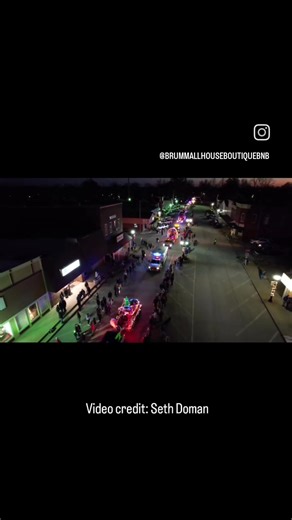1.6K views · 32 reactions |  Christmas in a small town: a real life Hallmark movie! Our lighted Christmas parade and Miracle on Broadway Street festival is December 6! Book now and enjoy the best view of the parade, right on the front porch of the Brummall House! AND we have a special for this weekend only! $100/night (any suite) or $300/night for the entire home!  Video credit: Seth Doman | Brummall House Boutique BnB | Facebook