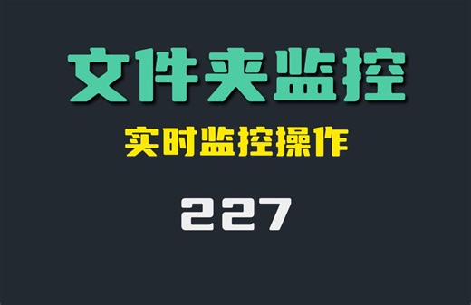 文件夹内的操作怎么监控？打开它即可实时监控