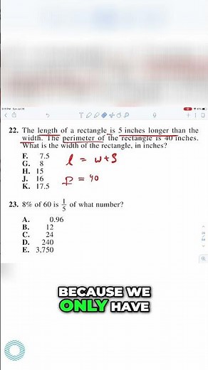Solve Rectangle Length & Width - Easy Math Trick!
