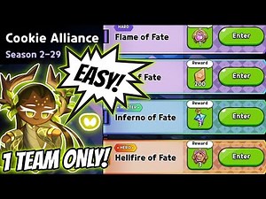 1 TEAM ONLY 😱 Cookie Alliance Season 2-29 Easy to Hero Full Guide!