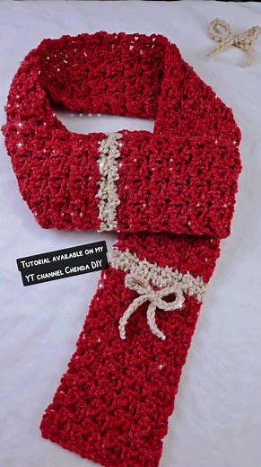 Easy crochet scarf 🧣 #chendadiy #crocheter #crochetscarf #crochet #crochettutorial