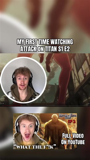 HE’S IN DANGER!! My FIRST Time Watching Attack on Titan S1E2😱👊 #Anime #attackontitan #aot #foryoupage #fyp