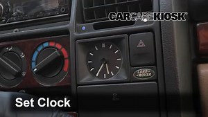 How to Set the Clock / Change Time on a 1995 Land Rover Range Rover County LWB 4.2L V8