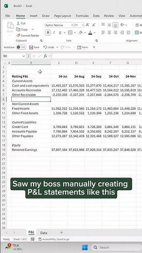 How to automate your FP&A reporting and analysis 🤯 #excel #accounting #finance #tutorial #datarails